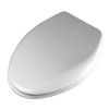 Church 19160CHSL Alesio Coralink Toilet Seat with Chrome, Slow-Close Hinges